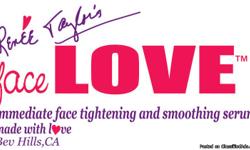 Tighten your skin in 30 seconds! Renee Taylor's faceLOVE is an instant face tightening serum. Made with a powerful anti-wrinkle peptide which relaxes the facial muscles like botox but Non-Toxic! Diminishes fine lines and wrinkles, tighten the skin, closes