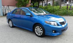 Pleased to offer 2009 TOYOTA COROLLA S,&nbsp; 73,856 MILES !&nbsp;&nbsp;&nbsp;&nbsp; Nice - Lots Of Options,&nbsp; Sporty-Economical !
Cd Player, MP3,&nbsp; MP3 Auxiliary,Power Windows/Doors/Locks, Key less Entry/Alarm, Key-less Trunk,Tire Pressure