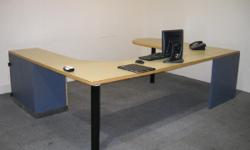 $350- 81" x 108" x 72" Ultra Modern Tan Surface Scratch Resistant Laminate U Shaped Desk 4/D0575D, 0576D, 0577D, D0578D ...Look at the other thousands of items we have and do http://www.liquidatedstuff.com