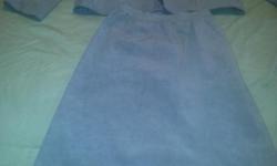 Beautiful, Gray Suede Suit. Size 8. Brand New. Great Christmas Gift. Cash Only.