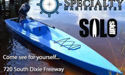 What do you get when you combine a fishing kayak, SUP, and a power boat in one?you get the&nbsp;
Solo Skiff, a motorized fishing kayak on steroids? with more ways to fish that you can&nbsp;
imagine, more dry storage than any kayak, and even a built in