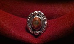 Mexican Raw fire opal men's ring.size 9, The lower shoulder of the ring has what appears to resemble a bird motif. The mark of 0929 is 92% pure silver, The 0929 is used by Europeans and the United States. I could be either. The approximate date is mid to