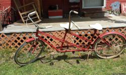Nice old original bicycle,can ride and drive,but may need new tires later on..