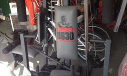 Weider Weight Machine 8630 has two work staions for total body work out
Speed Bag stand---bag needs new bladder---stand comes with and will support a 70 lb. bag