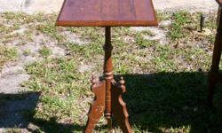 GREAT WOOD PLANT STAND , HAS HAD ALITTLE REPAIR WORK DONE BUT STILL IN GOOD CONDITION