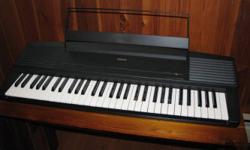 YAMAHA YPR-20 Portable Piano
This electronic piano has the technology that gives you the benefit of a fully natural range of sound. It has 61 keys with Initial Touch control and five voices: Piano 1/Piano 2/ E Piano/Harpsichord & Vibes. It has Volume