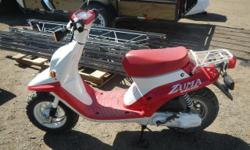 FOR ONLINE AUCTION
Thursday, April 24th
Byron Center Auction
Repocast.com
&nbsp;
Yamaha Riva Zuma Sport Scooter, 49cc, VIN: JYA3ESA07KA003012, Mfg. Date 5/1988, 1047-Miles, No Battery, Will Kick Start (Runs), Choke Cable is Loose, has Some Cracks and
