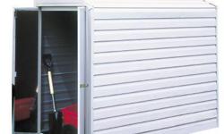 4 x 10 ft. shed, (Arrow Yard Saver YS410), STILL NEW IN THE BOX. The shed is designed specifically to fit in the side yard between your home and fence so still leaving room for moving about. I purchased this shed from Home Depot, but am moving, so have no